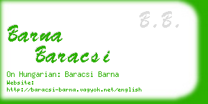 barna baracsi business card